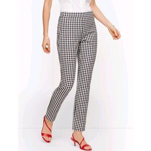 Talbots Chatham Curvy Ankle Pants Womens Medium 36x28 Springtime Gingham‎ Check